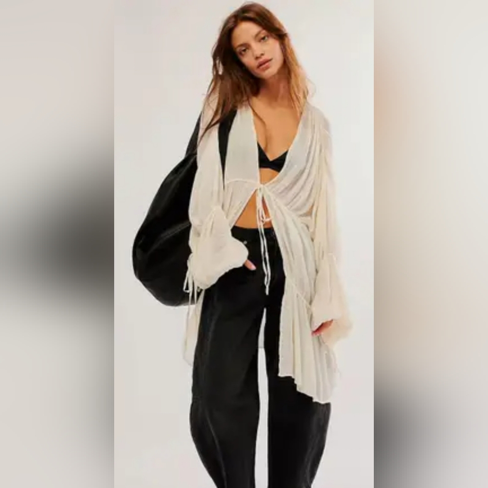 Free People Cream Wrap/ Cover Up